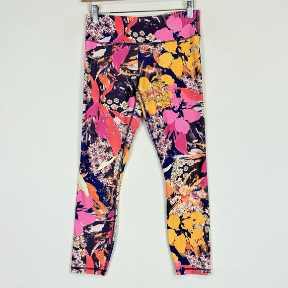 Fabletics Pants - Fabletics Leggings Womens‎ XS Bright Bold Floral Midrise Cropped Athletic Pants